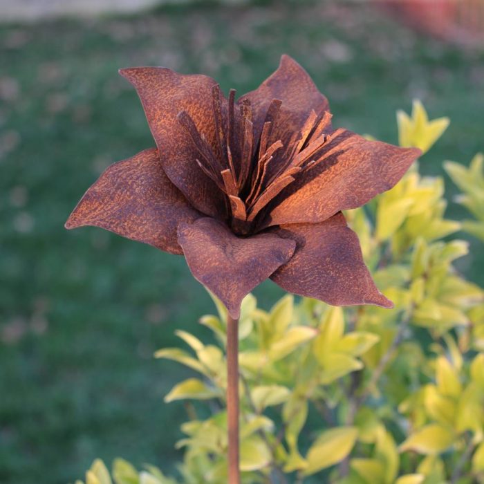 Fleur métallique Flower 140 C Rusty – Image 4