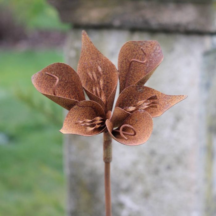 Fleur métallique Flower 215 Rusty – Image 3