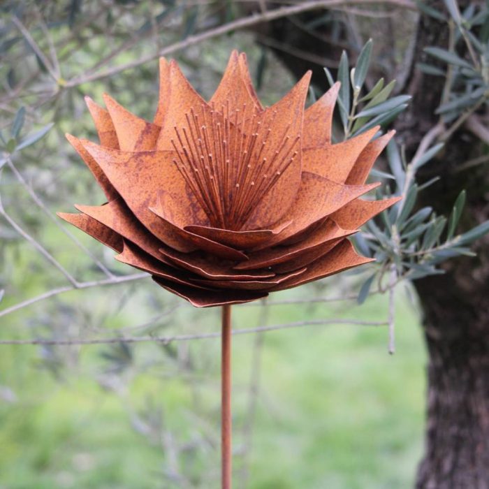 Fleur métallique Flower 353 Rusty