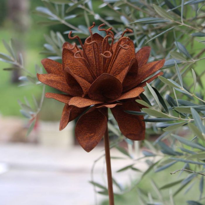 Fleur métallique Flower 124 Rusty – Image 6