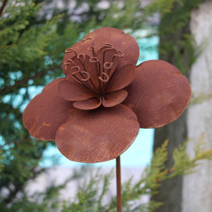 Fleur métallique Flower 125 Rusty – Image 3
