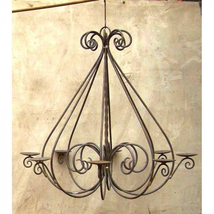 Chandelier - 8 big scale 150% Rusty