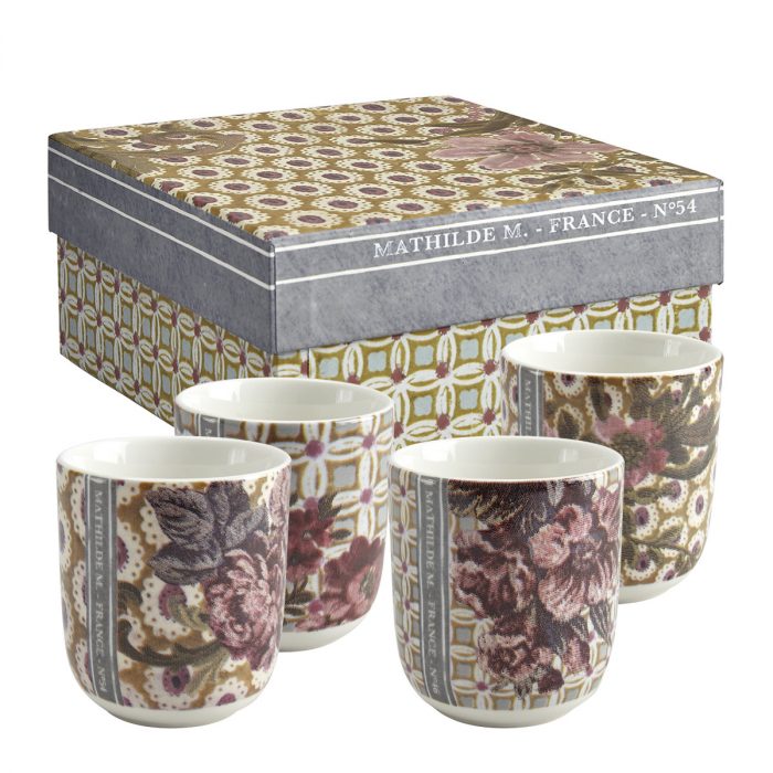 Coffret de 4 tasses à café Madame de Montespan