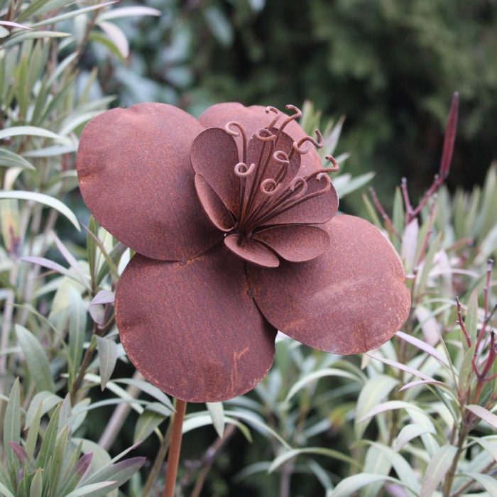 Fleur métallique Flower 125 Rusty – Image 2