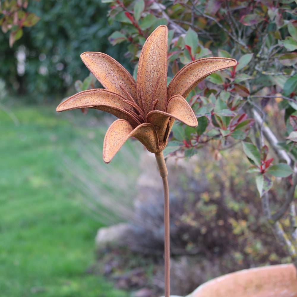 Fleur décorative rouillée n°276