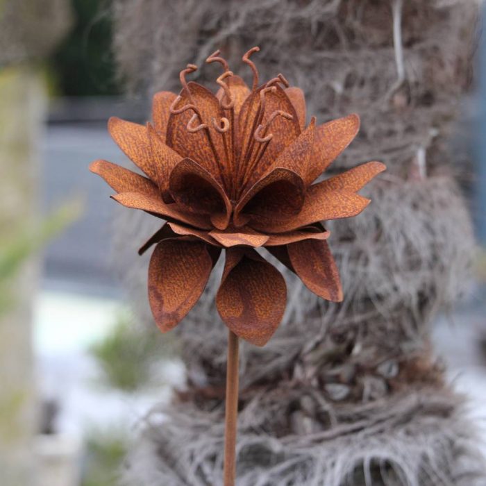 Fleur métallique Flower 124 Rusty