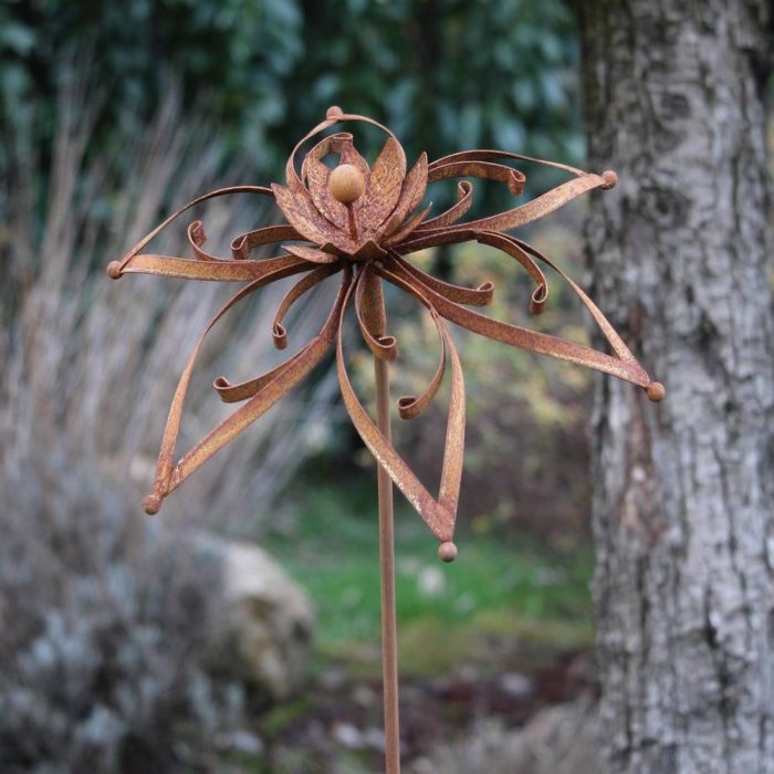Fleur métallique Flower 304 Rusty