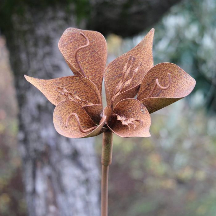 Fleur métallique Flower 215 Rusty