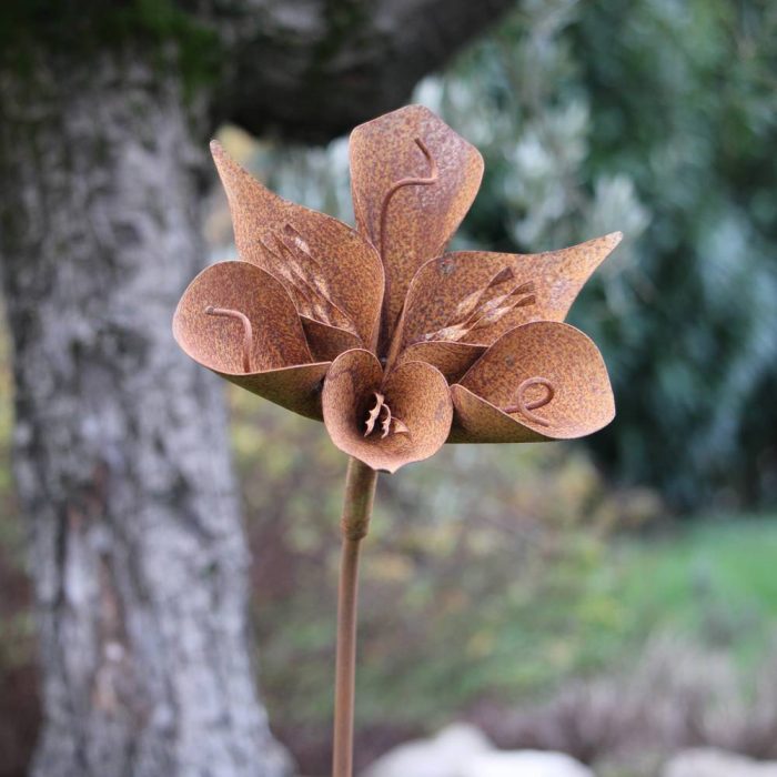 Fleur métallique Flower 215 Rusty – Image 5