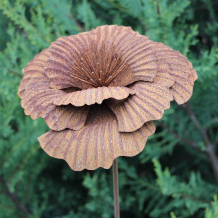 Fleur métallique Flower 276 Poppy Big Rusty – Image 2