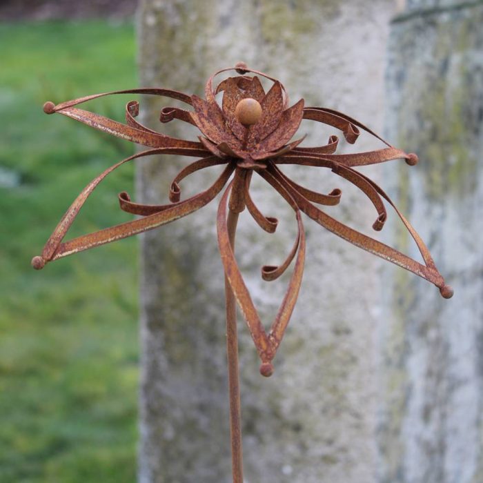 Fleur métallique Flower 304 Rusty – Image 4