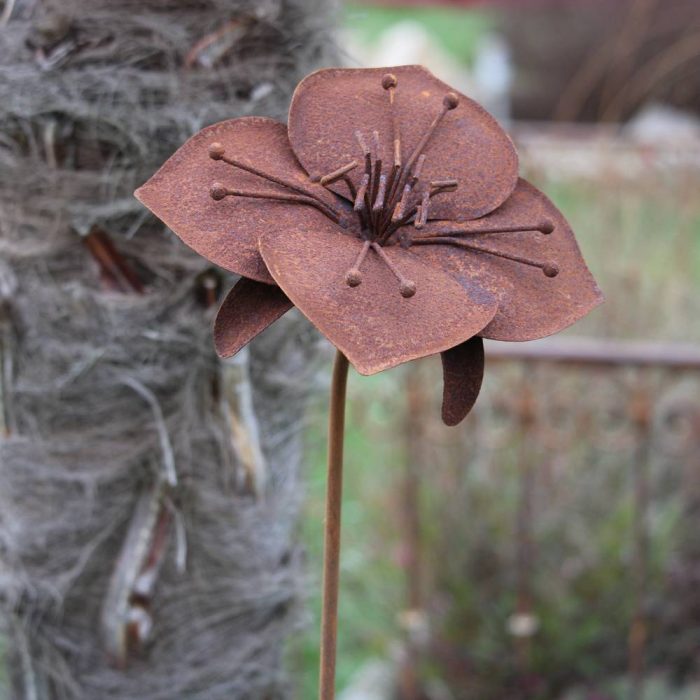 Fleur métallique Flower 170 Rusty