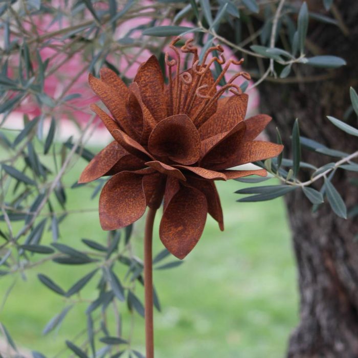 Fleur métallique Flower 124 Rusty – Image 5