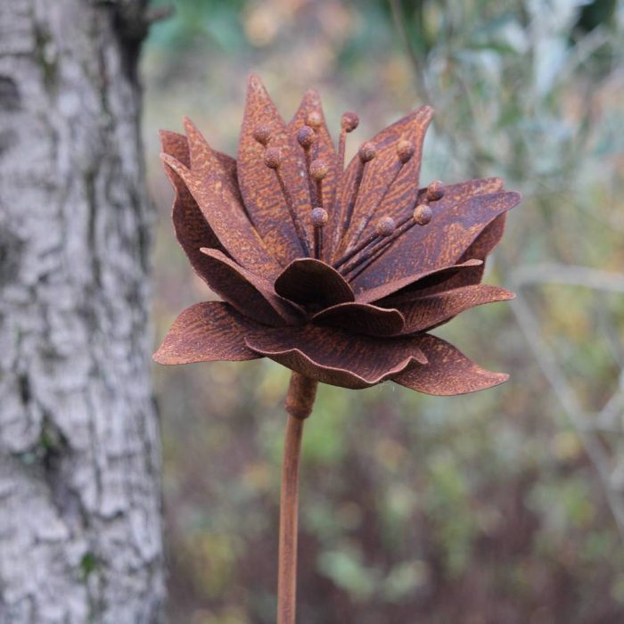 Fleur métallique Flower 130 Rusty – Image 6