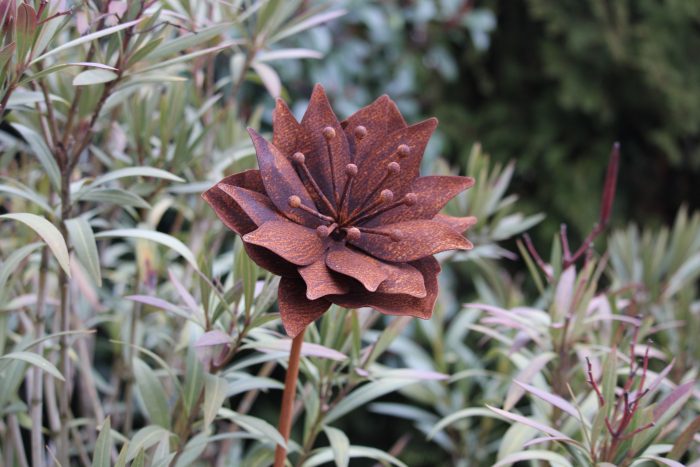 Fleur métallique Flower 130 Rusty – Image 5