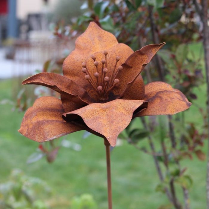 Fleur métallique Flower 107 Rusty