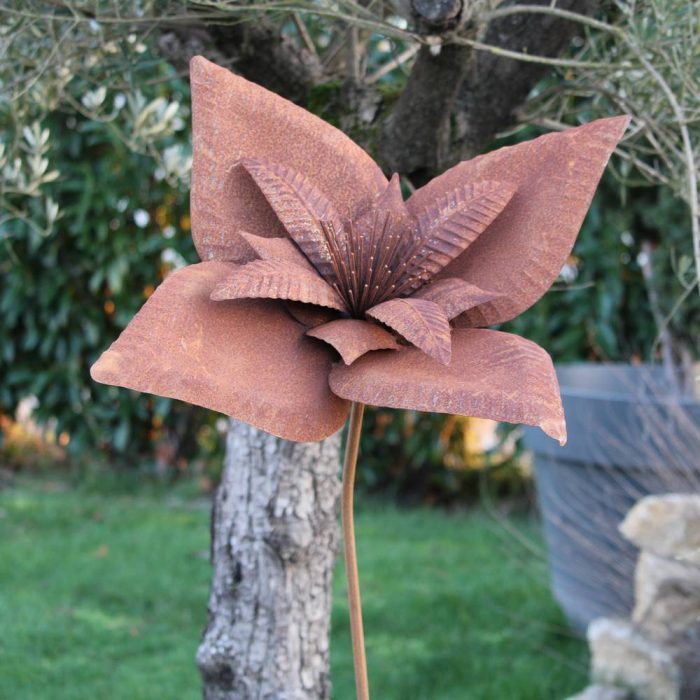 Fleur métallique Flower 398 Rusty