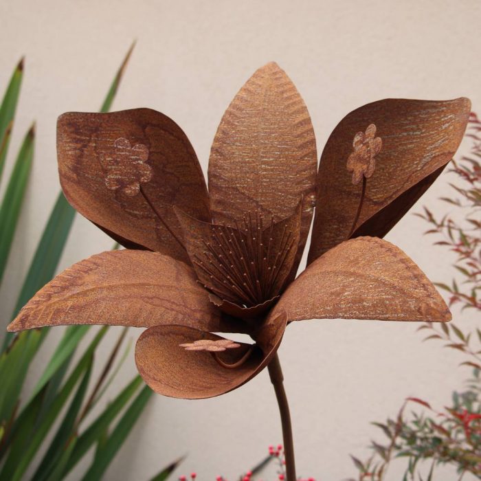 Fleur métallique Flower 400 Rusty
