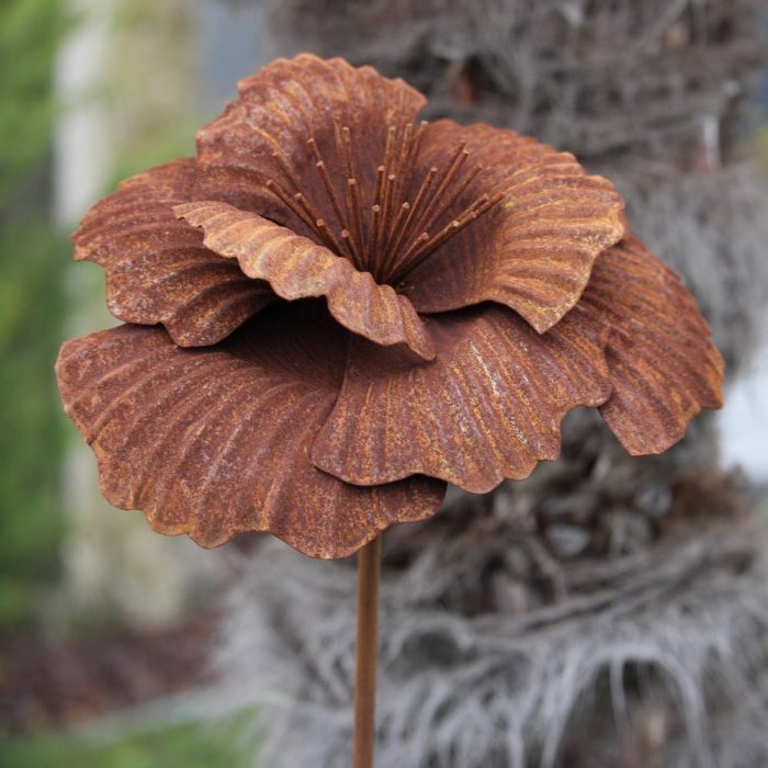 Fleur métallique Flower 277 Poppy Med Rusty – Image 2