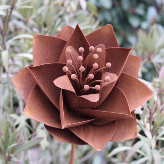 Fleur métallique Flower 136 B Medium Rusty – Image 4
