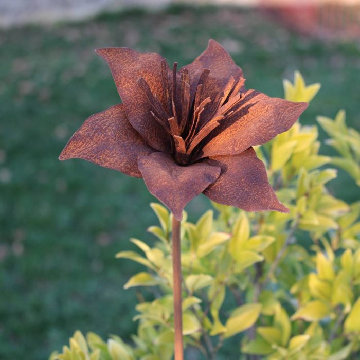 Fleur métallique Flower 140 C Rusty – Image 5