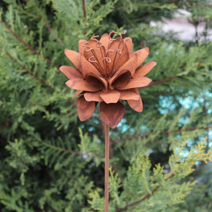 Fleur métallique Flower 124 Rusty – Image 4