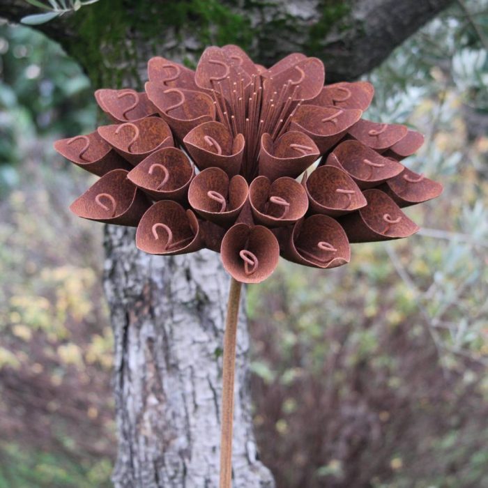 Fleur métallique Flower 292 Rusty