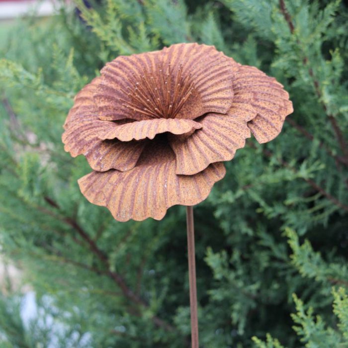 Fleur métallique Flower 276 Poppy Big Rusty – Image 3