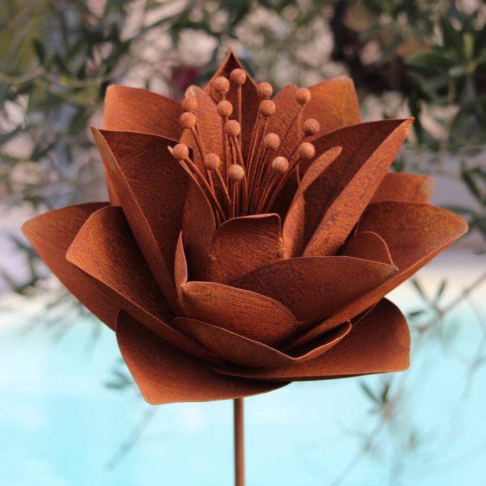 Fleur métallique Flower 136 B Medium Rusty – Image 3