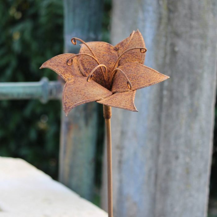 Fleur métallique Petite Tulipe Rusty – Image 4