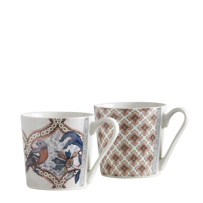 Coffret de 2 mugs Madame de Pompadour Dominoté n°63