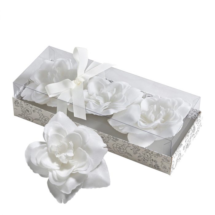 Coffret de 3 roses en feuilles de savon parfum Rose