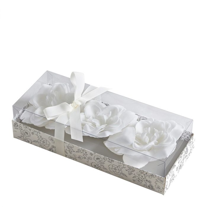 Coffret de 3 roses en feuilles de savon parfum Rose – Image 2