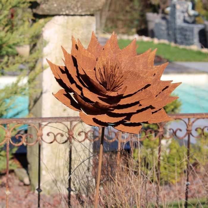 Fleur métallique Flower 290 Rusty