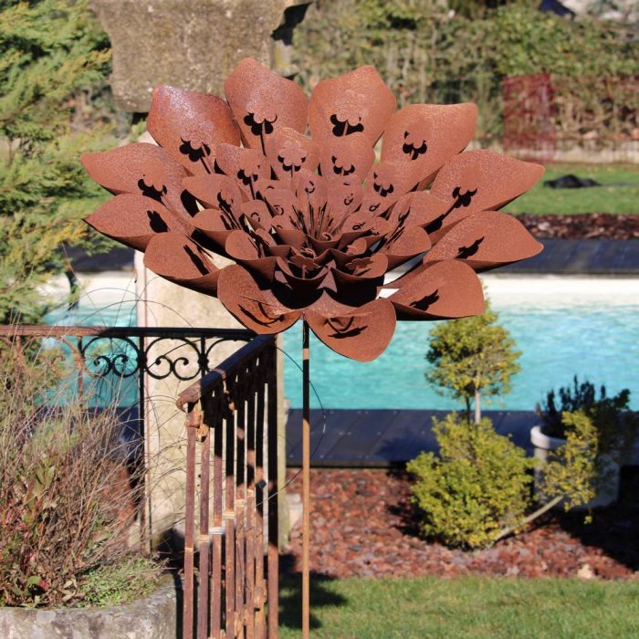 Fleur métallique Flower 394 Rusty