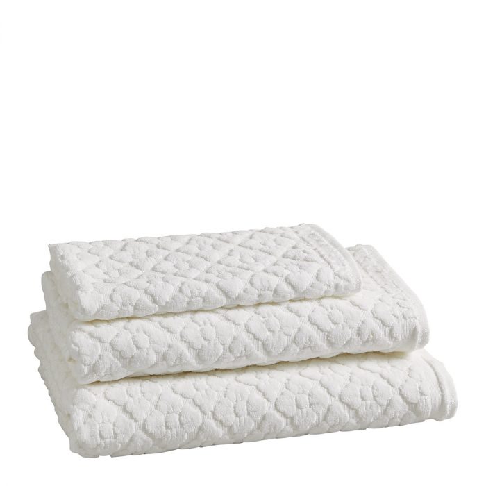 Serviette de bain Douceur Florale blanche – Image 2