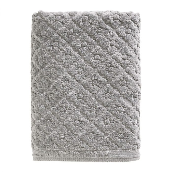 Serviette de bain Douceur Florale grise