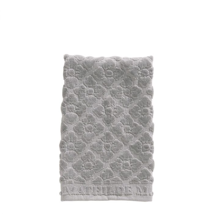 Serviette invité Douceur Florale grise