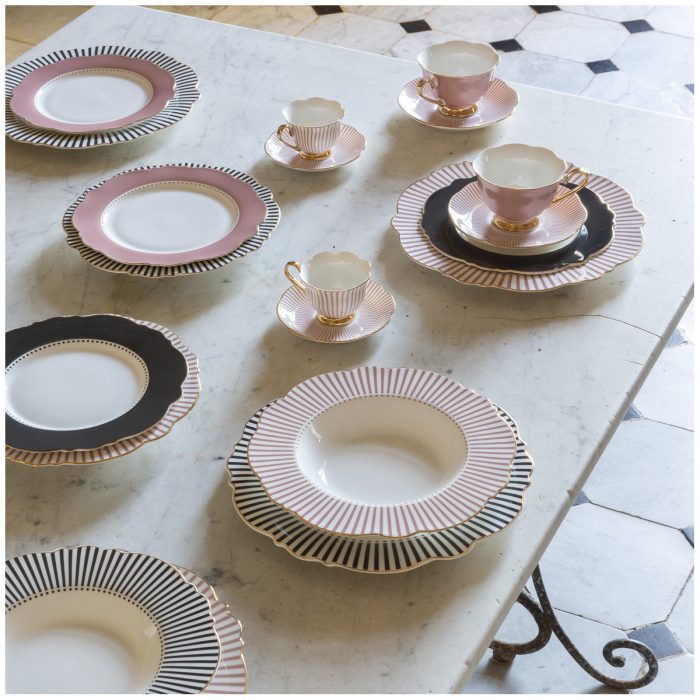 Assiette à dessert Madame de Récamier rose – Image 3