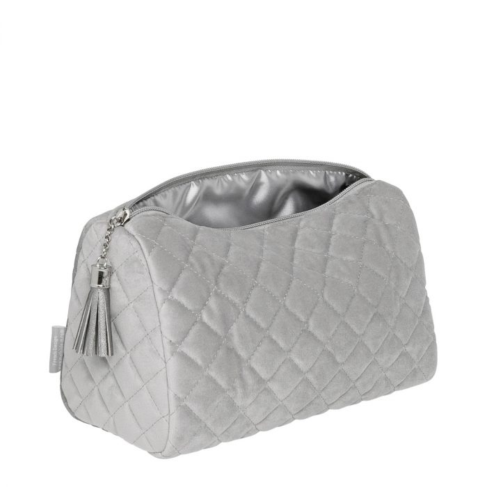 Trousse en velours Boudoir Précieux grise – Image 2