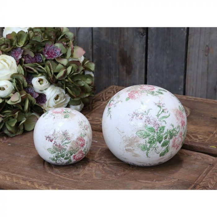 Boule céramique avec roses petit modèle – Image 2