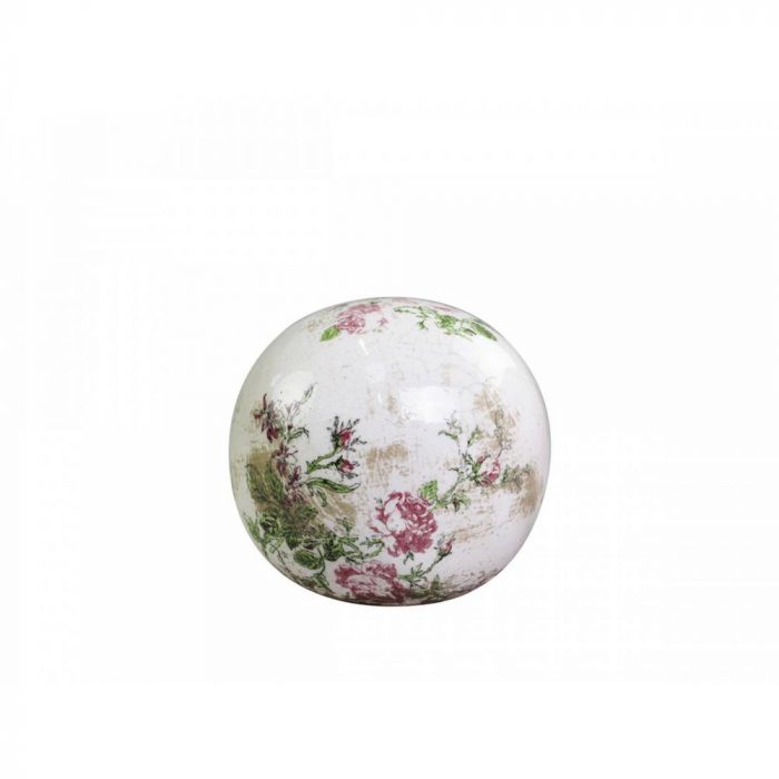 Boule céramique avec roses petit modèle