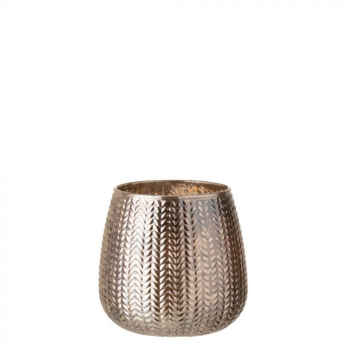 Photophore verre marron taille S