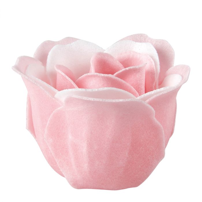 Coffret de 12 roses en feuilles de savon roses et blanches – Image 2