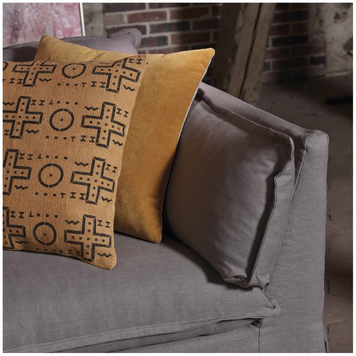 Coussin carré Mattéo safran – Image 2