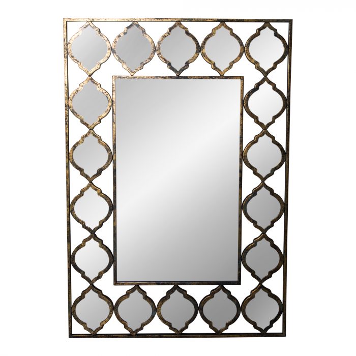 Miroir rectangulaire doré