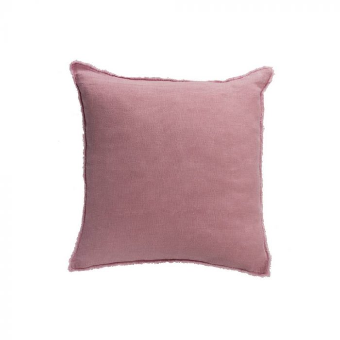 Coussin vieux rose en lin