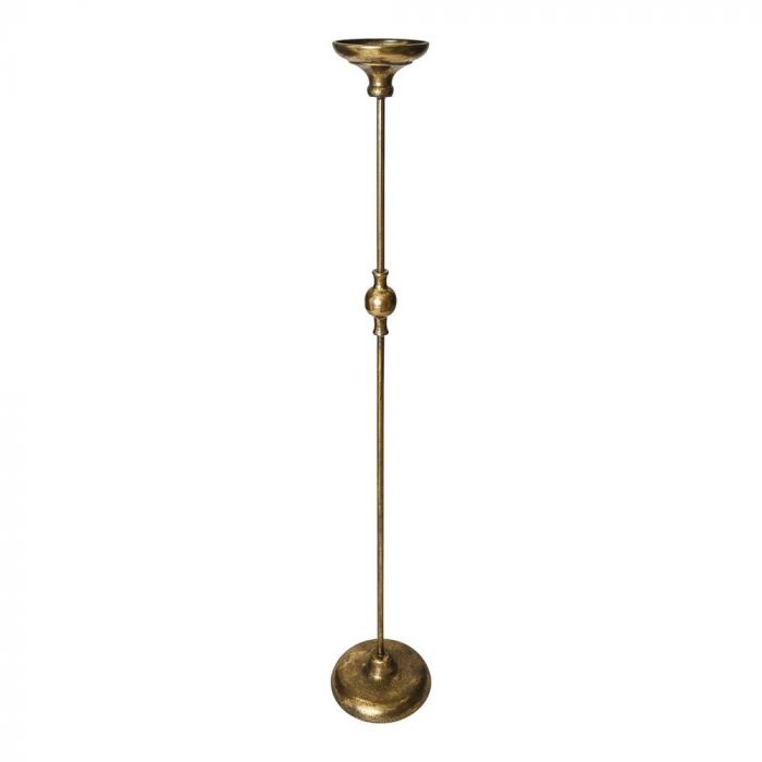 Bougeoir boule en métal doré