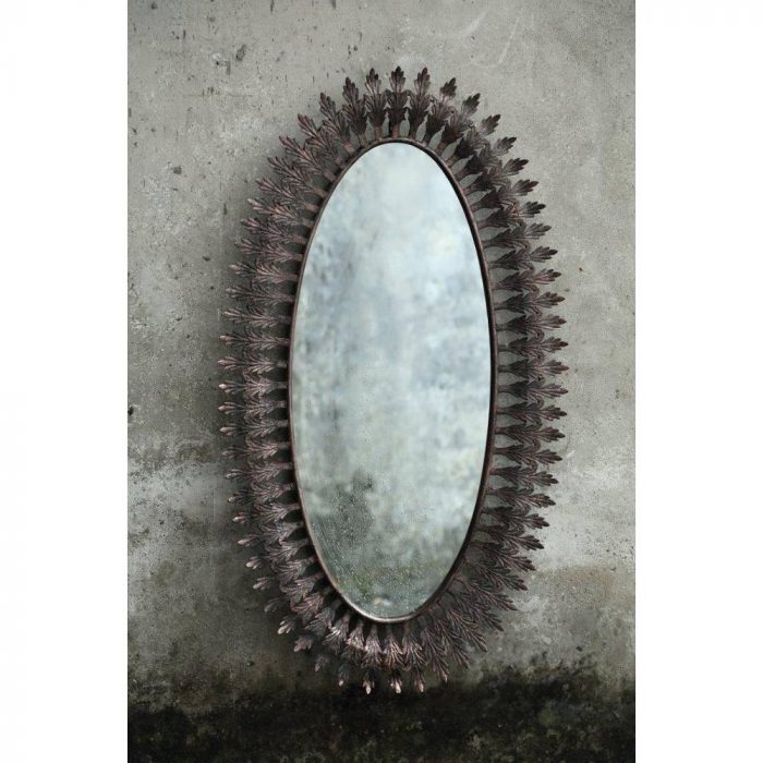 Miroir ovale en métal – Image 2