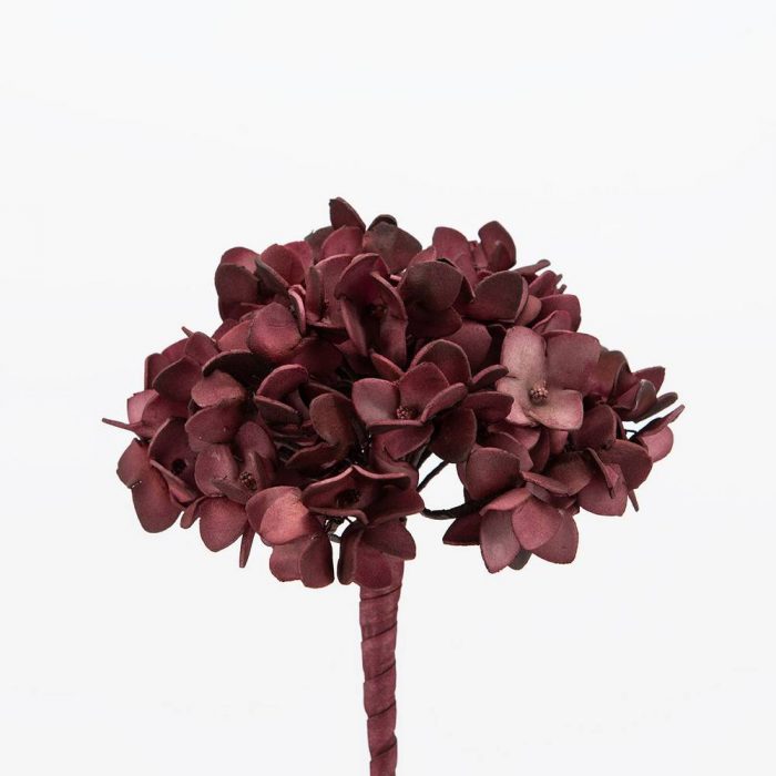 Fleur Hortensia bordeaux